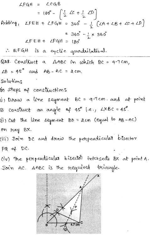 CBSE Sample Papers for Class 9 Maths Solved paper 1 15