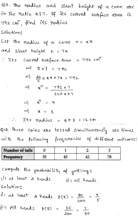 Solved CBSE Sample Papers for Class 9 Maths Set 1 - Learn CBSE