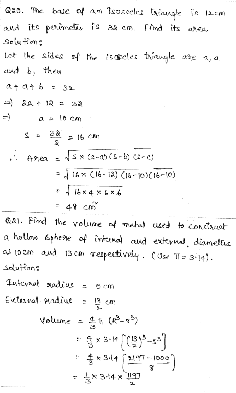 Maths Sample Question Papers for Class 9 Set 2 11