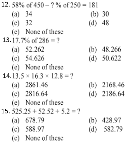 Simplification Questions for IBPS CLERK 2011 3