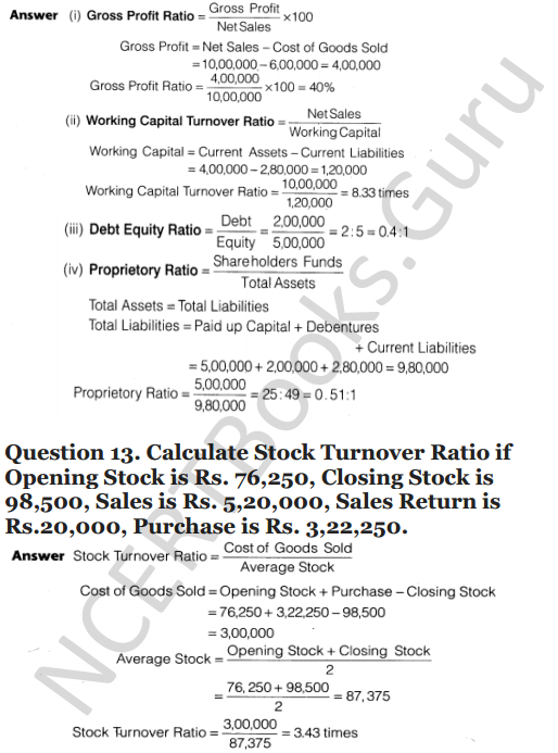 NCERT Solutions for Class 12 Accountancy Part II Chapter 5 Accounting Ratios 32