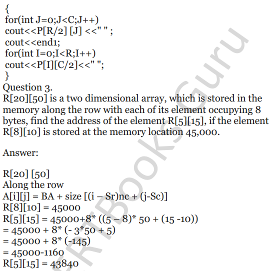 NCERT Solutions for Class 12 Computer Science (C++) Chapter - 8 – Arrays 42