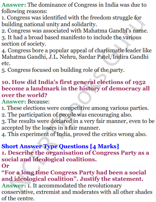 NCERT Solutions for Class 12 Political Science Chapter 2 Era of One Party Dominance 12