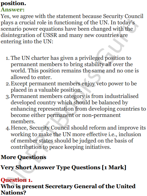 NCERT Solutions for Class 12 Political Science Chapter 6 International Organisations 8