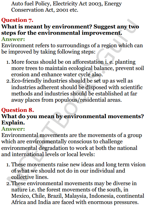 NCERT Solutions for Class 12 Political Science Chapter 8 Environment and Natural Resources 16
