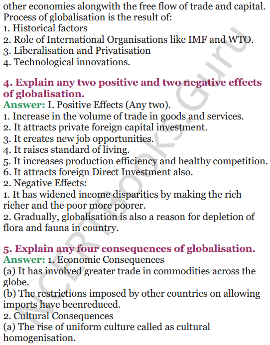 NCERT Solutions for Class 12 Political Science Chapter 9 Globalisation 11