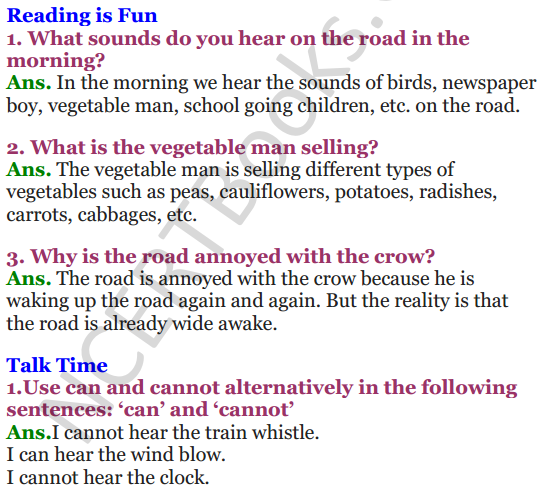 NCERT Solutions for Class 3 English Unit-6 The story of the road 1