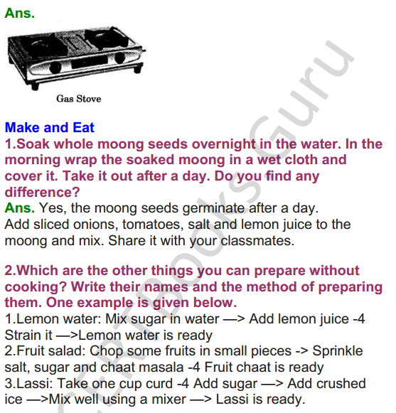 NCERT Solutions for class 3 EVS Chapter 10 What is Cooking 3