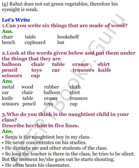 NCERT Solutions for Class 4 English Unit-10 Poem The Naughty boy 3