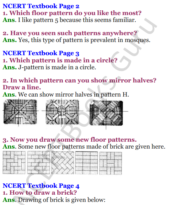 NCERT Solutions for Class 4 Mathematics Chapter-1 Building With Bricks 1