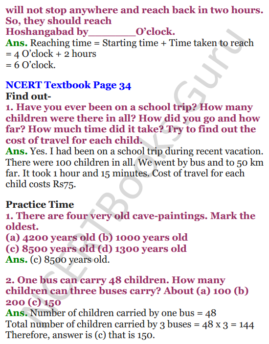 NCERT Solutions for Class 4 Mathematics Chapter-3 A Trip To Bhopal 9