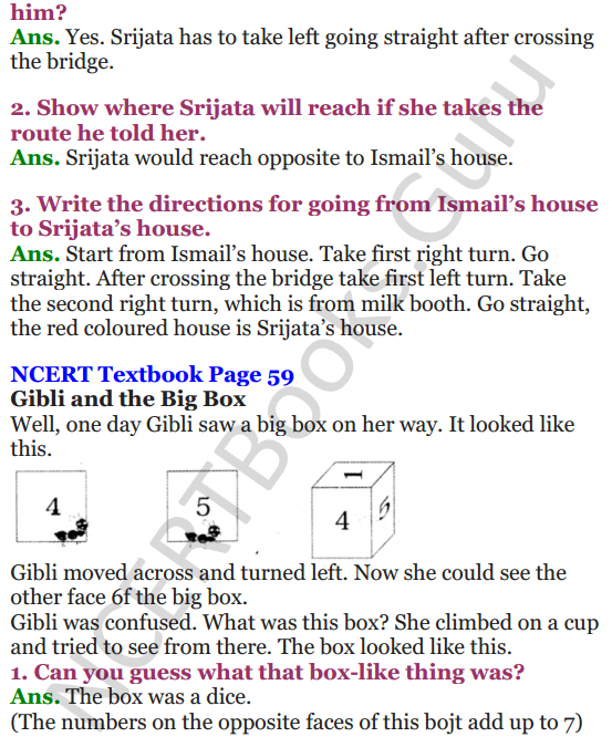 NCERT Solutions for Class 4 Mathematics Chapter-5 The Way The World Looks 6
