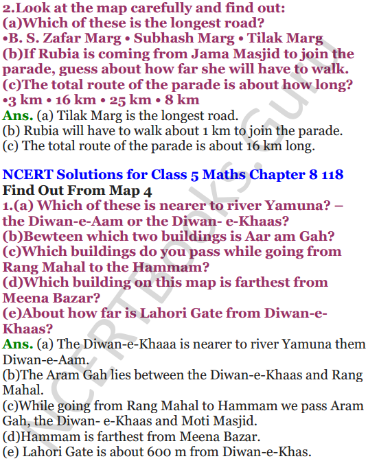 NCERT Solutions for Class 5 Maths Chapter 8 Mapping Your Way 4