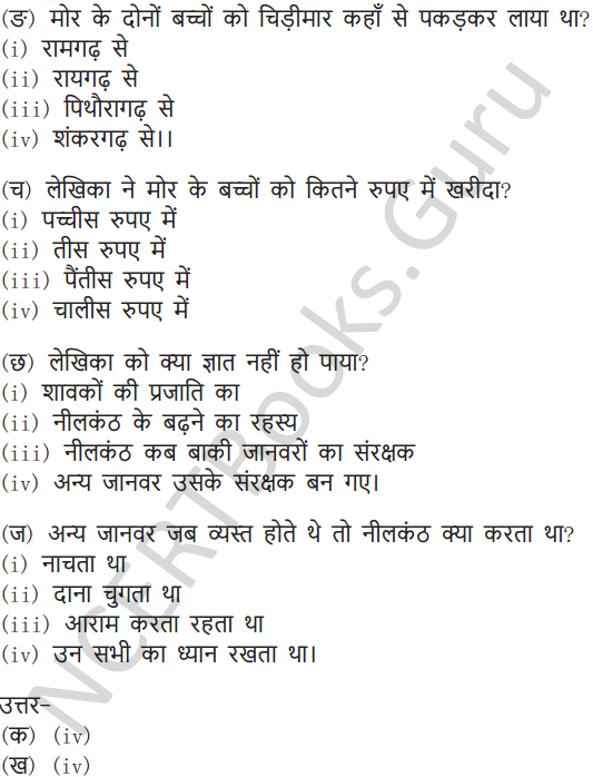 NCERT SolutiNCERT Solutions for Class 7 Hindi Chapter 15 नीलकंठ 10