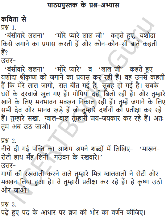 NCERT Solutions for Class 7 Hindi Chapter 16 भोर और बरखा 1