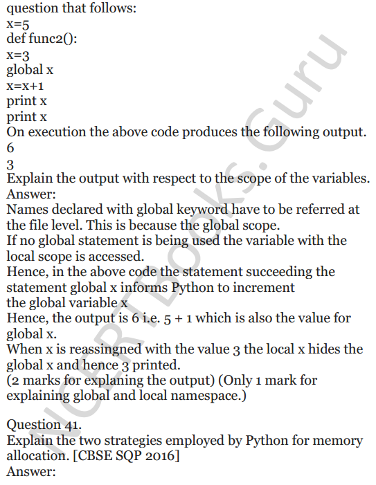 Important Questions for Class 12 Computer Science (Python) chapter - 1 – Review of Python 15