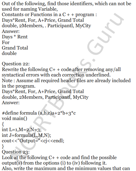 NCERT Solutions for Class 12 Computer Science (C++) Chapter - 1 – C++ Revision Tour 25
