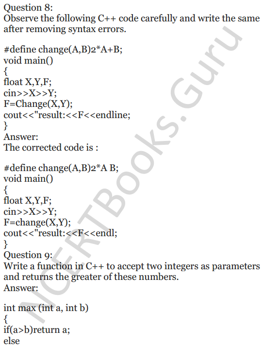 NCERT Solutions for Class 12 Computer Science (C++) Chapter - 1 – C++ Revision Tour 45
