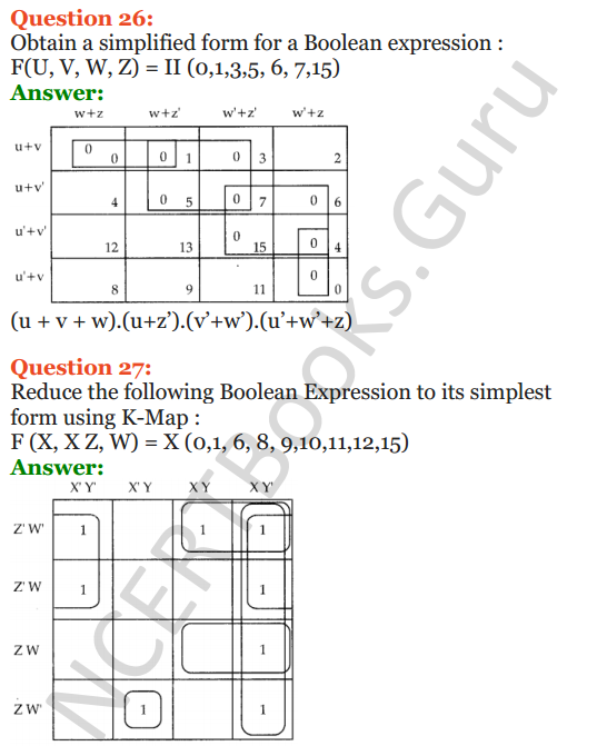 NCERT Solutions for Class 12 Computer Science (C++) Chapter - 13 – Boolean Algebra 15