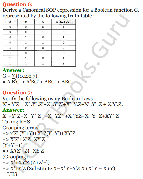 NCERT Solutions for Class 12 Computer Science (C++) Chapter - 13 – Boolean Algebra 31