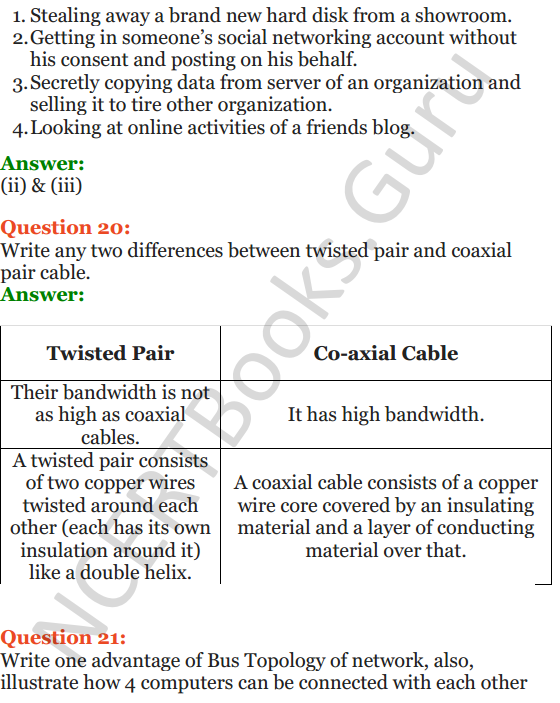 NCERT Solutions for Class 12 Computer Science (C++) Chapter - 14 – Networking and Open Source Concepts 19
