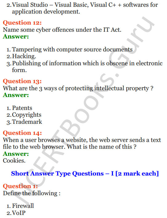 NCERT Solutions for Class 12 Computer Science (C++) Chapter - 14 – Networking and Open Source Concepts 52