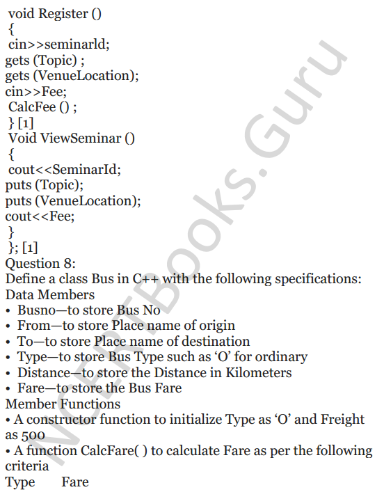 NCERT Solutions for Class 12 Computer Science (C++) Chapter - 3 – Implementation of OOP Concepts in C++ 29