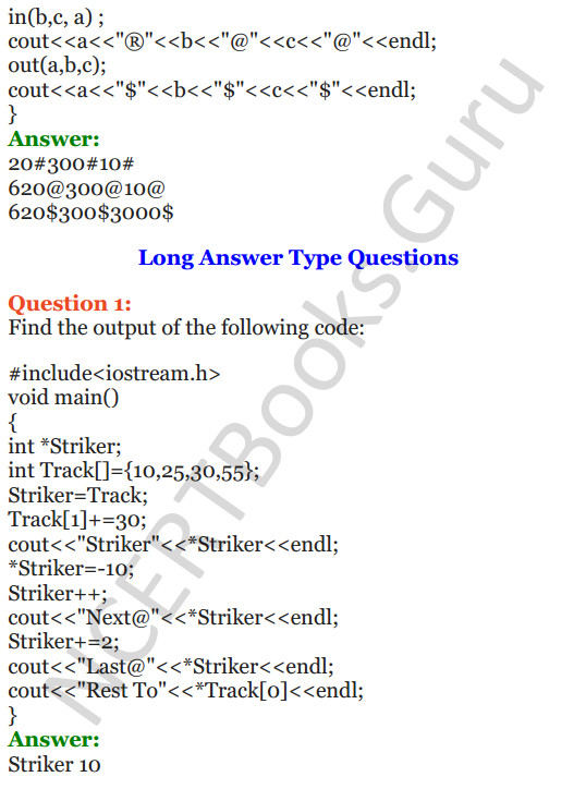 NCERT Solutions for Class 12 Computer Science (C++) Chapter - 7 – Pointers 9
